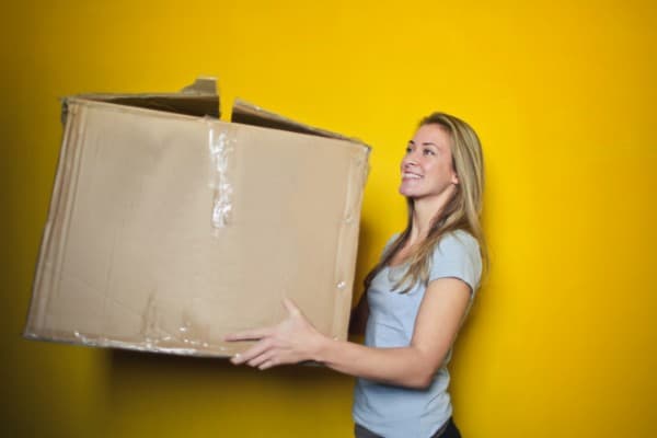 Get involved - Woman and box