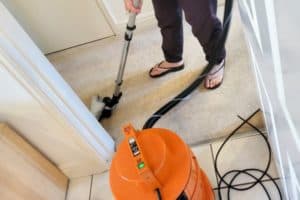 Carpet cleaner in use