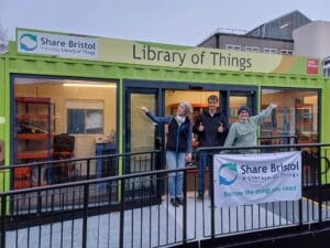 Volunteers and Staff outside Frenchay Library of Things